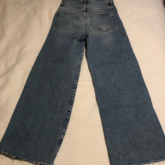 Zara wide leg cropped jean size 2 - Picture 3 of 7